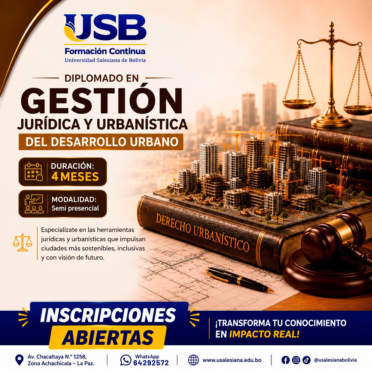 DIPLOMADO EN GESTIÓN JURÍDICA Y URBANÍSTICA DEL DESARROLLO URBANO